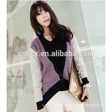 contrast color woolen sweater designs for ladies